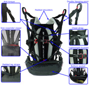 SLT Paramotor Harness High Hook-Up points